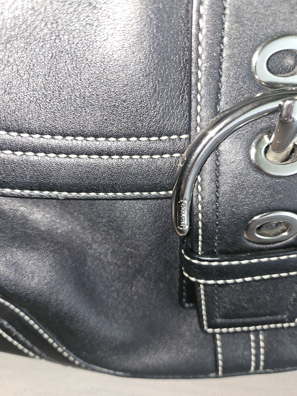 Coach Black Leather Interior Patch Bag - Picture 8 of 10
